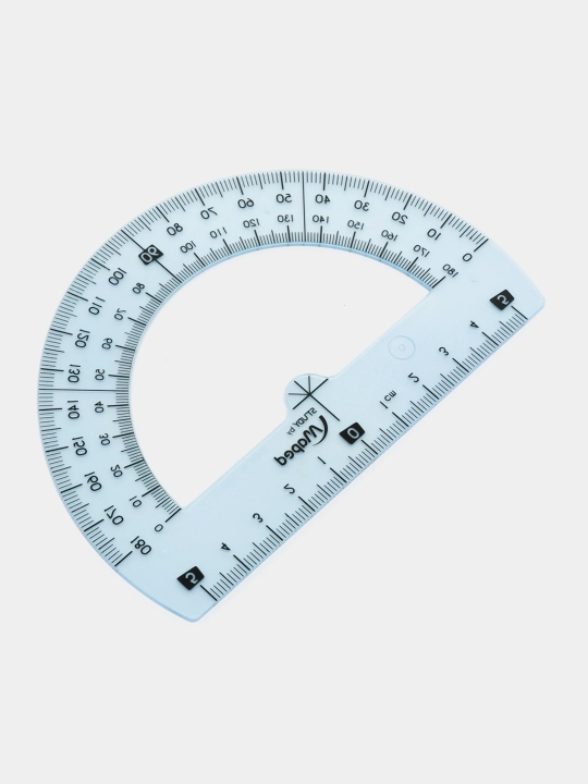 Линейка "Maped PROTRACTOR 180/12CM PP STUDY UNBREAKABLE",  12 см