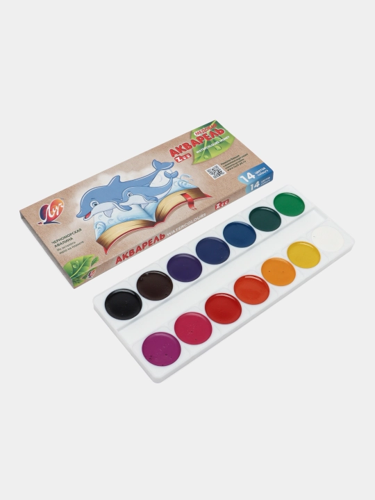 Akvarel Луч ZOO 14 rangli, cho'tkasiz