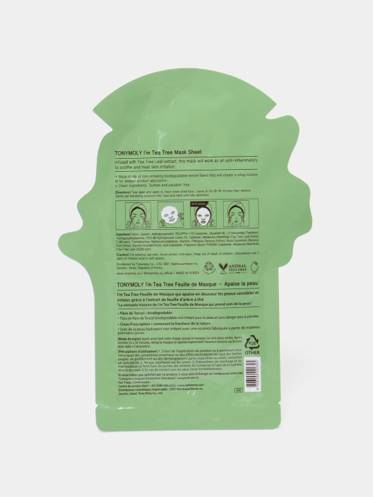 Yuz uchun niqob TonyMoly Im tea tree, tinchlantiruvchi, 21 ml