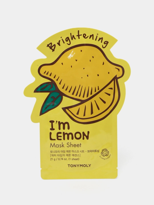 Yuz uchun niqob TonyMoly Im lemon, oqartiruvchi, 21 ml
