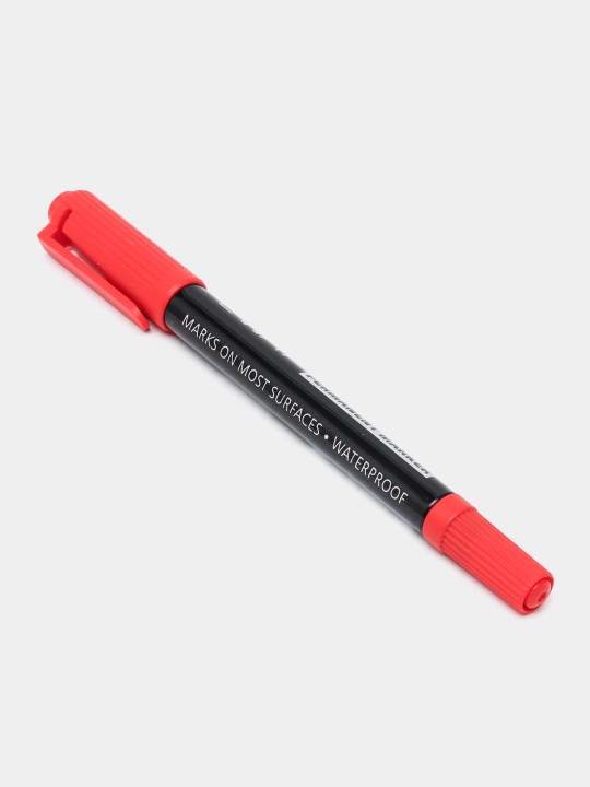 Permanent marker Hatber 2WAY Ikki tomonlama 1 mm/0,5 mm Qizil 12dona PM_060855