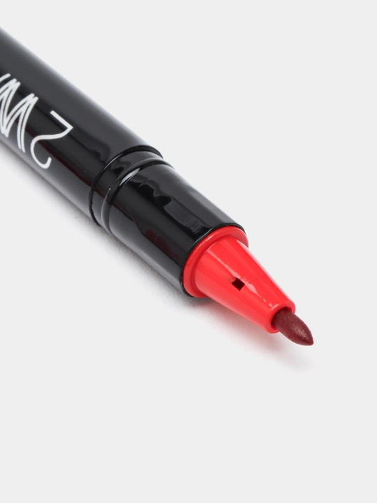 Permanent marker Hatber 2WAY Ikki tomonlama 1 mm/0,5 mm Qizil 12dona PM_060855
