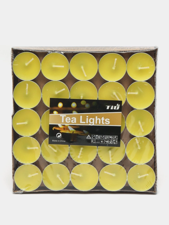 Tea Lights dekorativ aromatik choy shamlari aylana shaklida 50 dona
