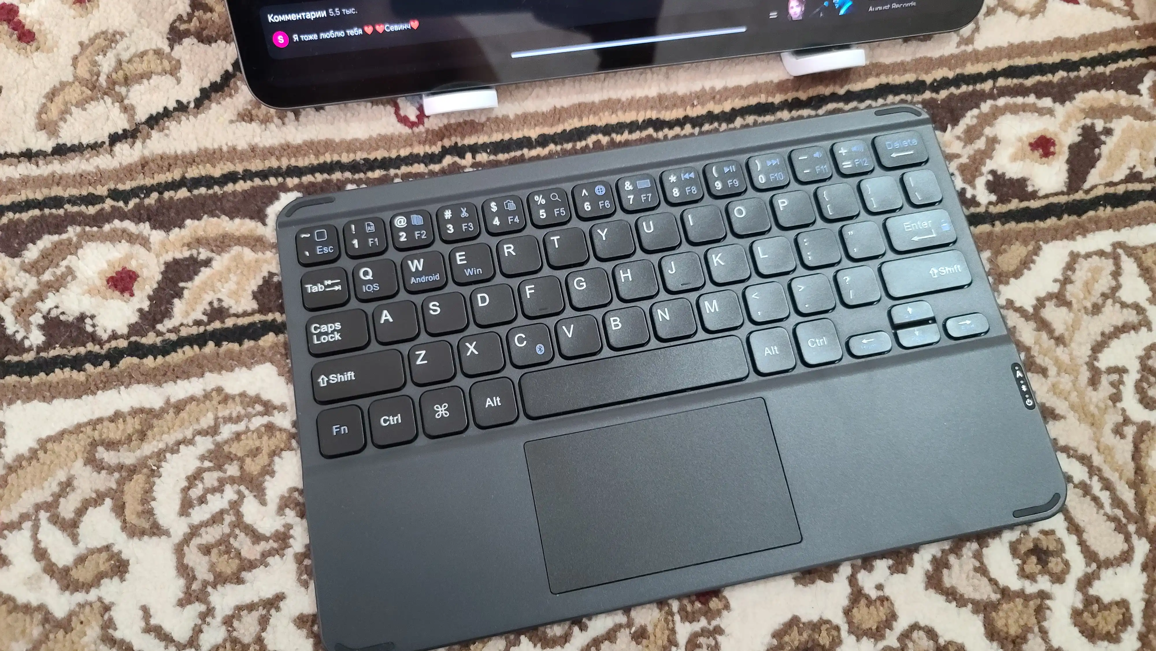 Simsiz tachpadli klaviatura, planshet uchun, ultra yupqa