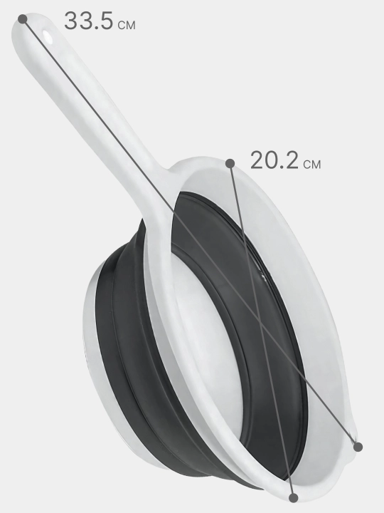 Buklama chovli, universal, 20 sm, 1 dona, ozuqaviy plastik va silikon