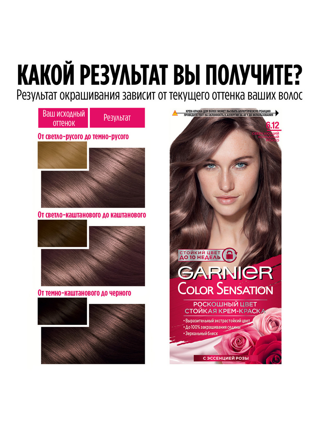 Краска для волос Garnier Color Sensation, тон 6.12 Сверкающий холодный  мокко купить по низким ценам в интернет-магазине Uzum (12703)