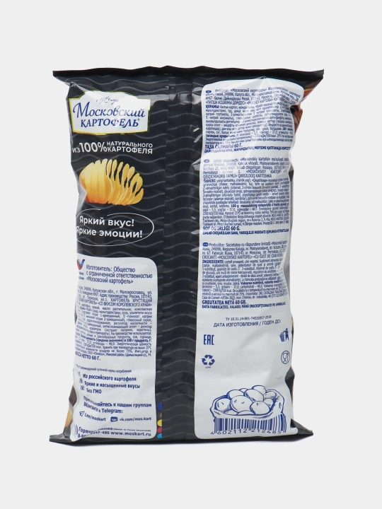 Московский картофель, со вкусом королевского краба, 60 г