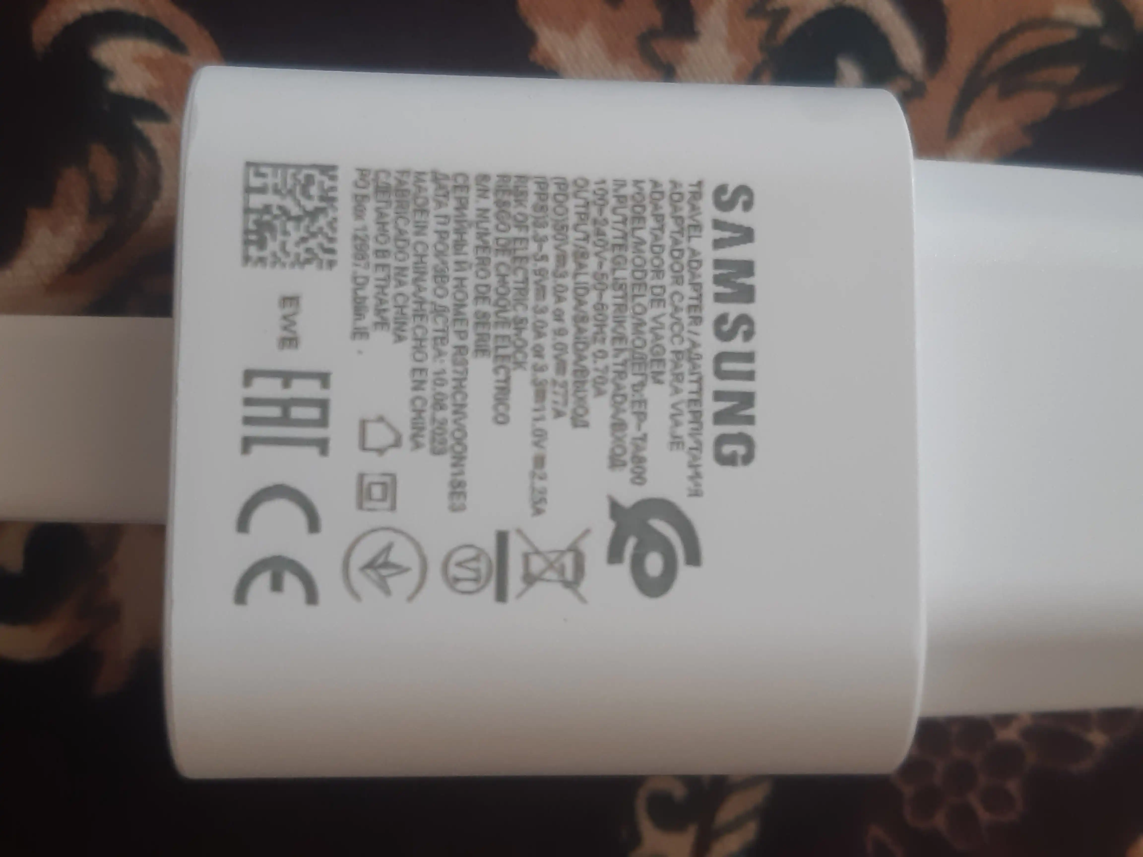 Адаптер для Samsung, зарядное устройство 25 Вт PD Fast Charger с кабелем Type-C 5A
