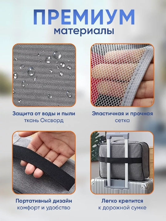 Сумка-органайзер для документов, для хранение предметов, с кодовым замком 
