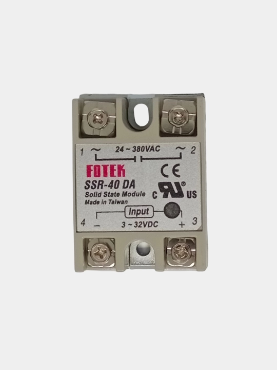Модуль твердотельного реле 24V-380V SSR-40DA 40A 3-32V DC-AC