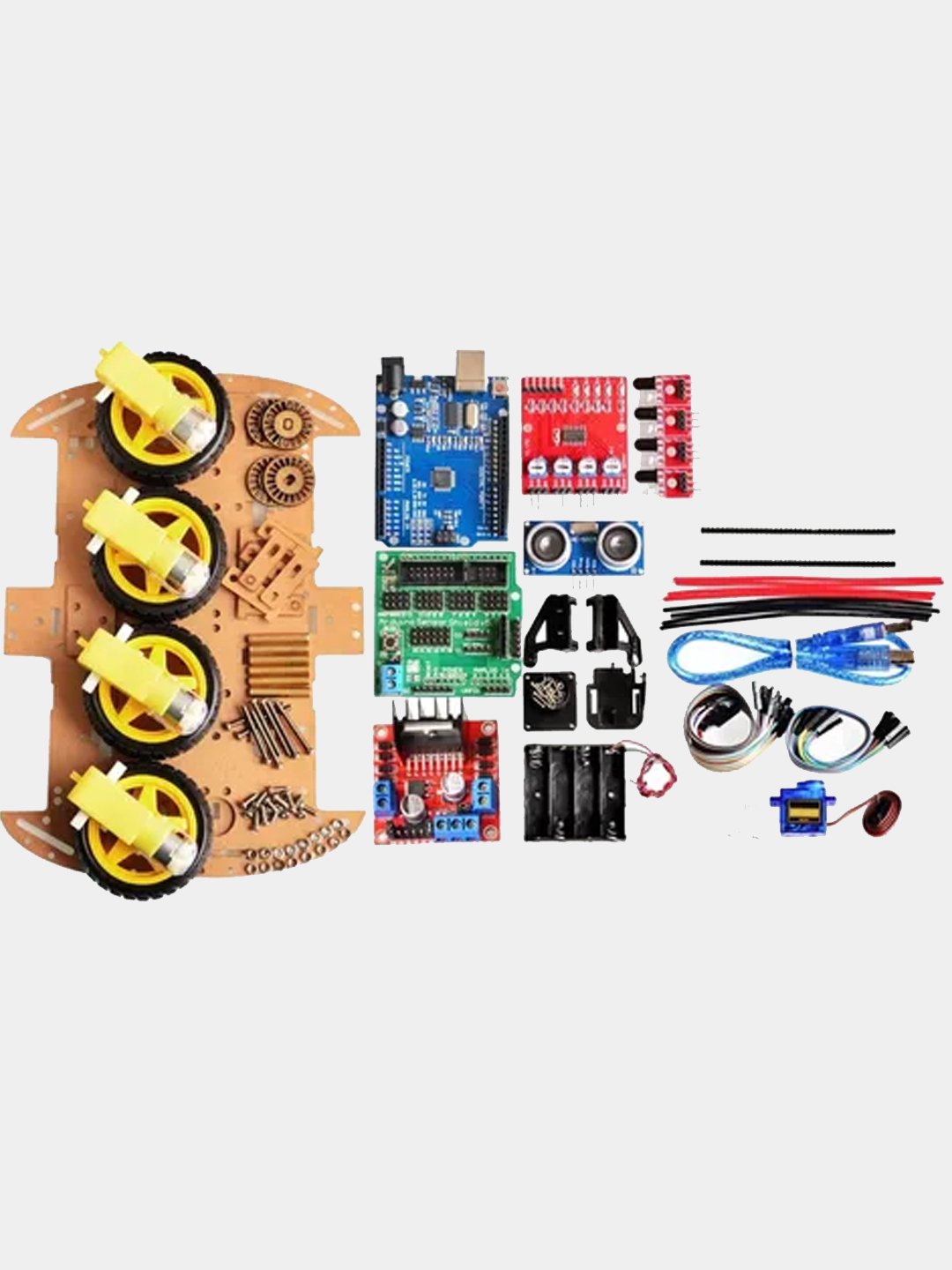 Обучающий набор Arduino конструктор робот для начинающих Car Kit 4 WD ...