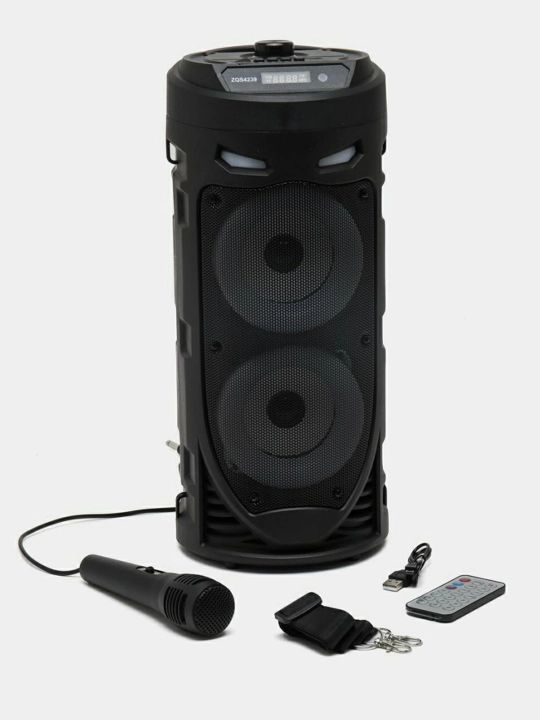Караоке колонка ZQS4239 Bluetooth, с микрофоном, световым эффектом RGB, 40 см