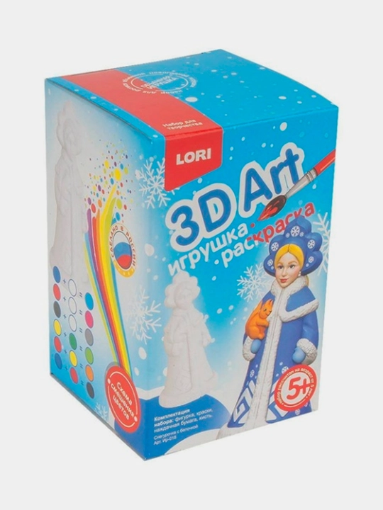 Рисование для детей Lori 3d art, снегурочка с белочкой, ир-018