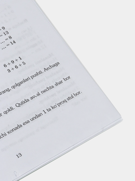 Matematika fanidan yozgi topshiriqlar to'plami - 1-sinf