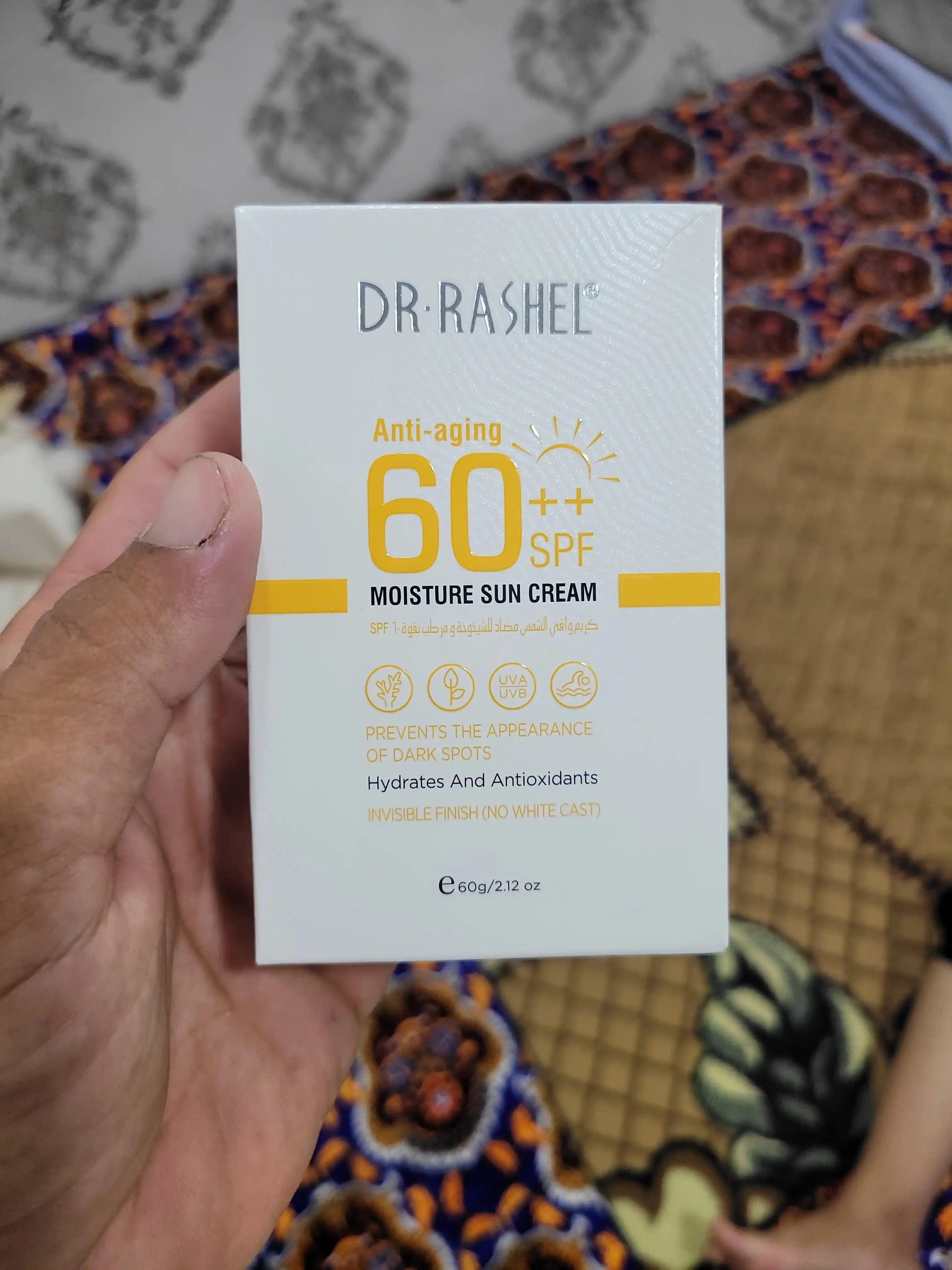 Quyosh krem Dr. Rashel spf 60+ anti-aging and moisture sun cream, 60 g