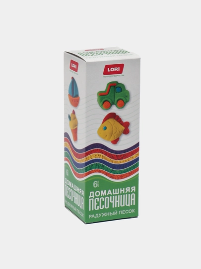 Радужный песок Пт-023, 6 цветов по 80 г