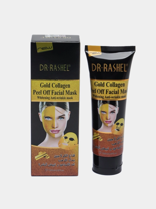 Ajinlarga qarshi oltin yuz uchun niqob Dr.Rashel, 120 ml - 