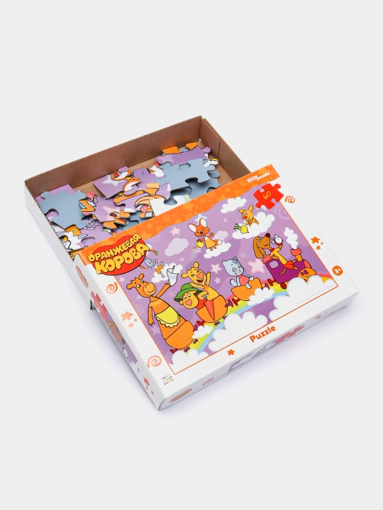 Мозаика для детей Step Puzzle, оранжевая корова, 60