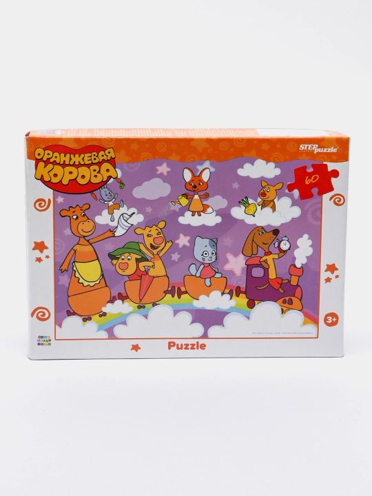 Мозаика для детей Step Puzzle, оранжевая корова, 60