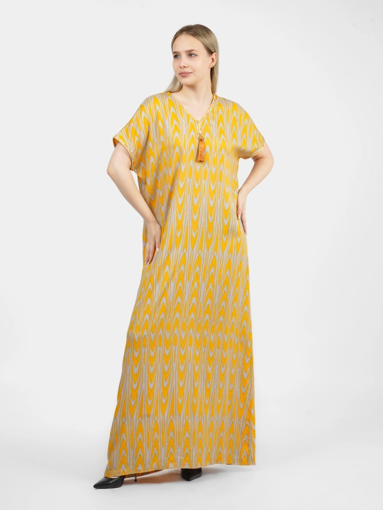Платье из ХБ штапеля, с узором адраса, S-M. L-XL. XXL-XXXL - 