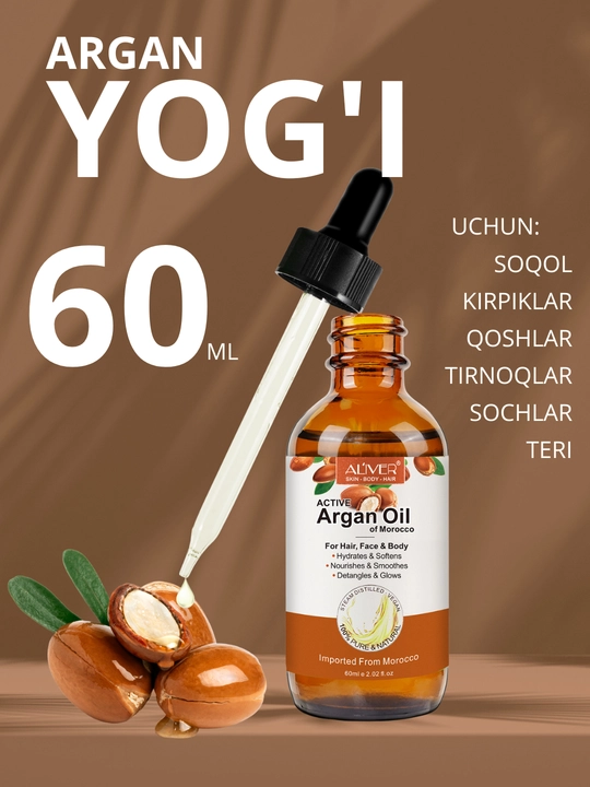 Soch, soqol, tirnoq, teri, kipriklar, o‘sish uchun rozmarin moyi, 17 xil, 60 ml