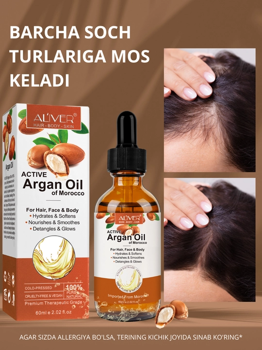 Soch, soqol, tirnoq, teri, kipriklar, o‘sish uchun rozmarin moyi, 17 xil, 60 ml