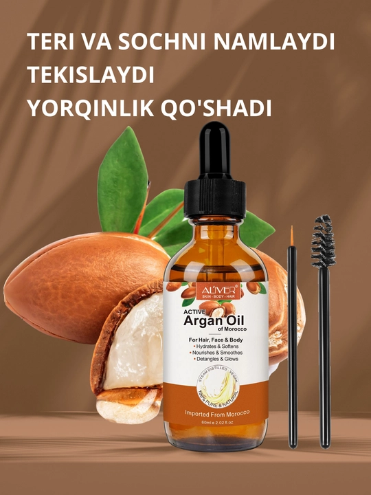 Soch, soqol, tirnoq, teri, kipriklar, o‘sish uchun rozmarin moyi, 17 xil, 60 ml