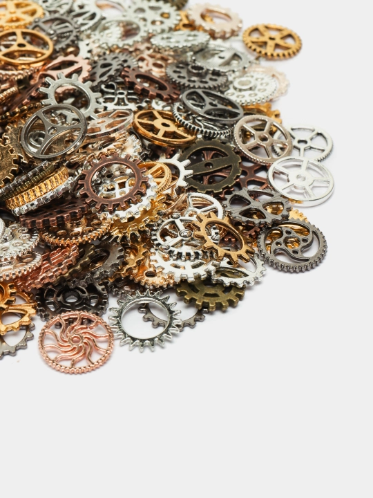 Tishli" armatura, Steampunk ijodkorligi uchun, epoksi qatroni bilan to'ldirish uchun