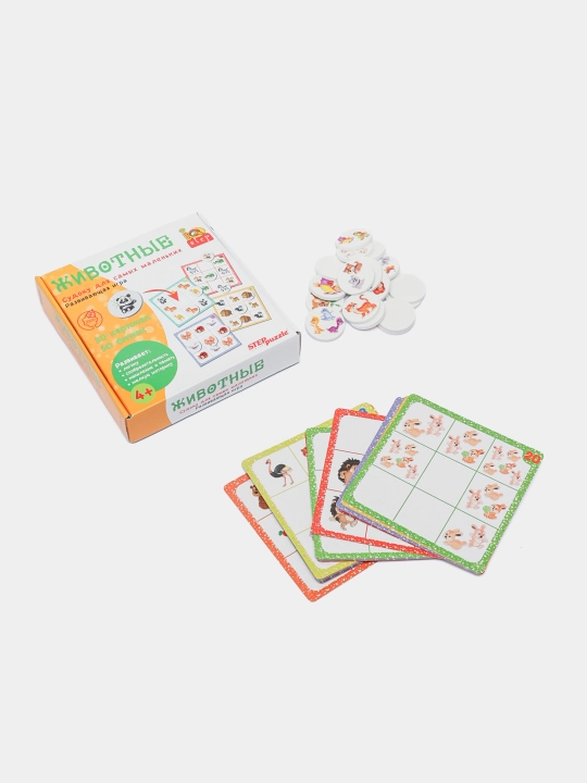 Развивающая игра для детей Step Puzzle, Животные. Судоку для самых маленьких, 1 шт