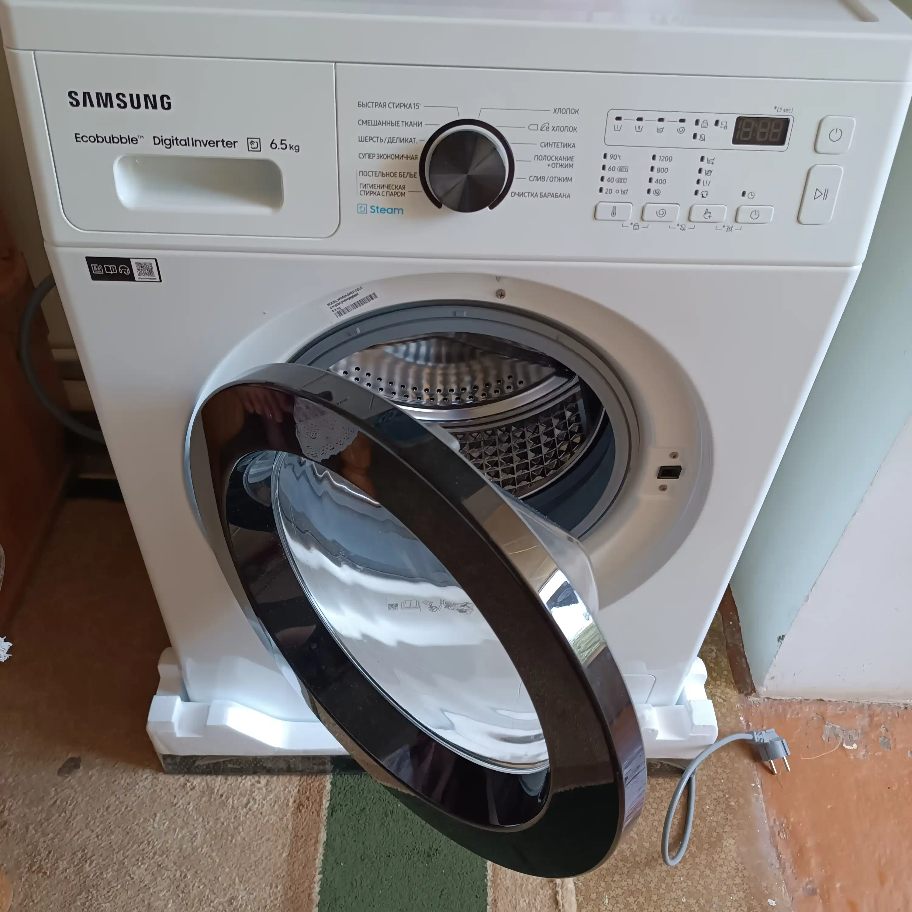 Avtomatik kir yuvish mashinasi SAMSUNG 6.5 kg, Eco Bubble, inverter WW65AG4S21C "ELD/XLD"