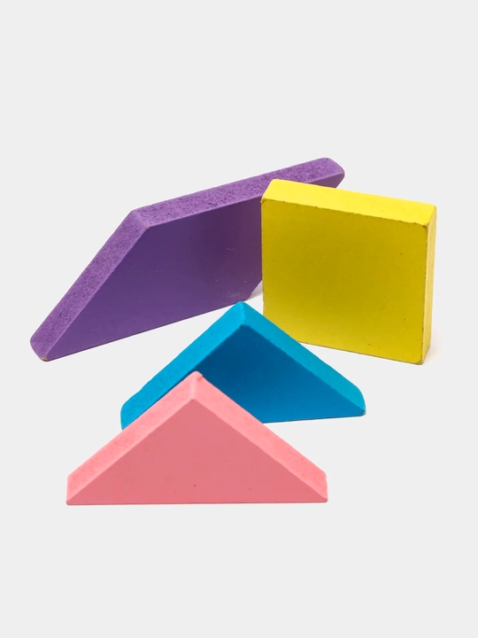 Ta'limiy yog'och jumboq o'yini Tangram, magnitli, tangram vazifalar bilan, tetris