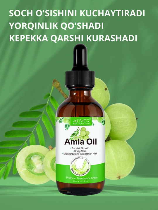 Soch, soqol, tirnoq, teri, kipriklar, o‘sish uchun rozmarin moyi, 17 xil, 60 ml