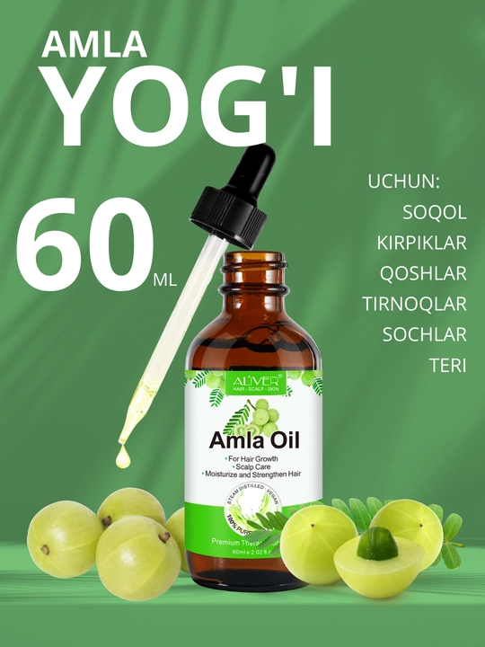 Soch, soqol, tirnoq, teri, kipriklar, o‘sish uchun rozmarin moyi, 17 xil, 60 ml