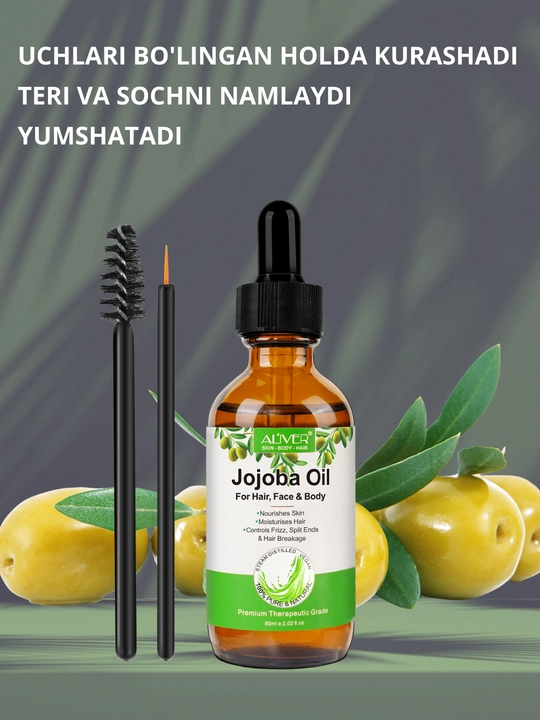 Soch, soqol, tirnoq, teri, kipriklar, o‘sish uchun rozmarin moyi, 17 xil, 60 ml
