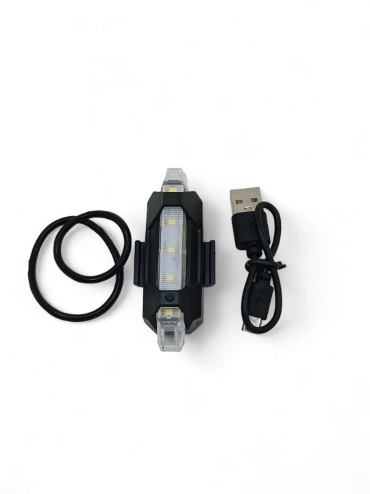 Передний габаритный фонарь, USB зарядка, белый, 5 диодов, яркий свет