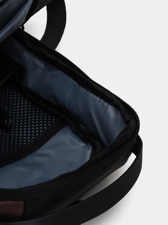 Сумка мужская через плечо, эко кожа, TSA кодовый замок, USB порт