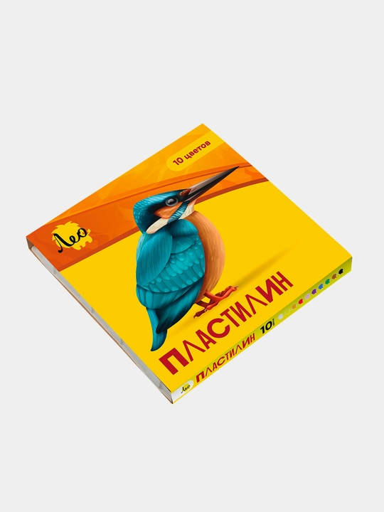 Пластилин для детей Лео Ярко, классический, 10 цветов, 200 г - 