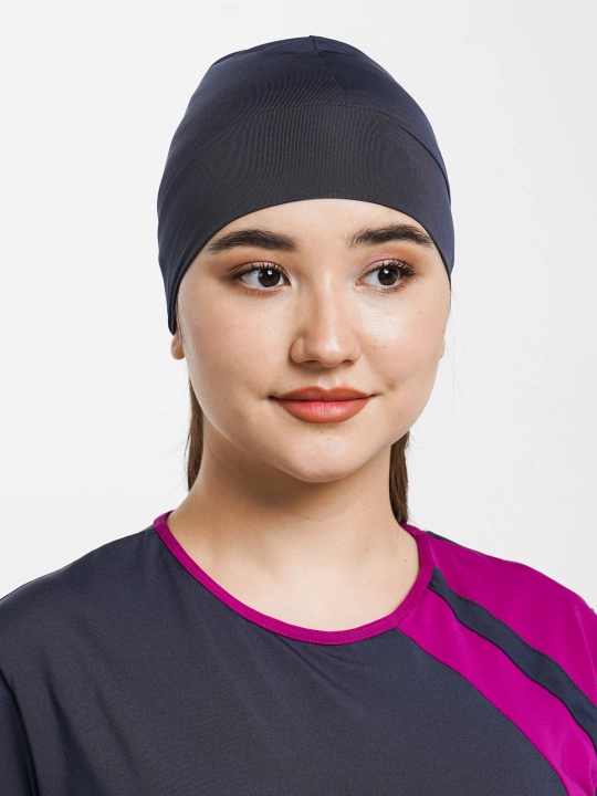 Ayollar yopiq suzish kiyimi, kalta yengli, katta o'lchamda
