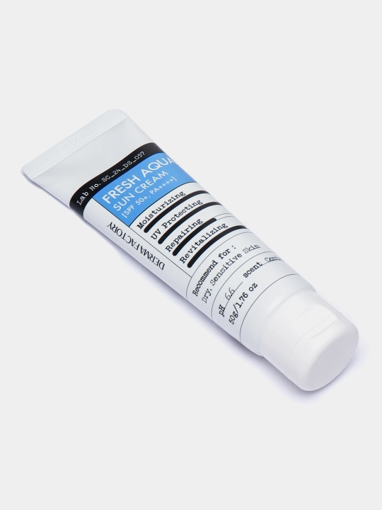 Namlik beruvchi SPF krem oq izlarsiz va yopishqoq emas Derma Factory Fresh Aqua Sun Cream