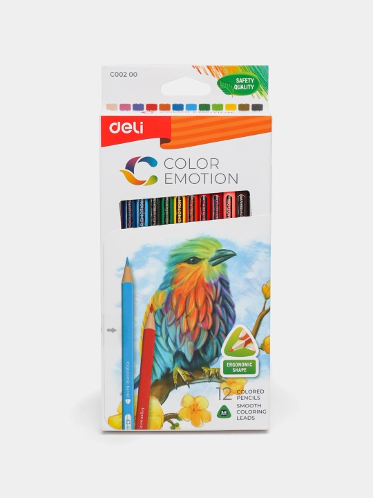 Deli EC00200 rangli qalamlar, 12 xil rang