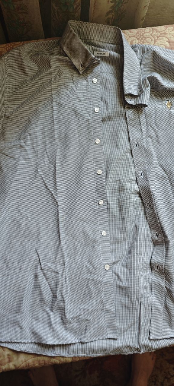 Erkaklar ko'ylagi U.S. Polo ASSN l Ur1328, paxta, kalta yengli, klassik