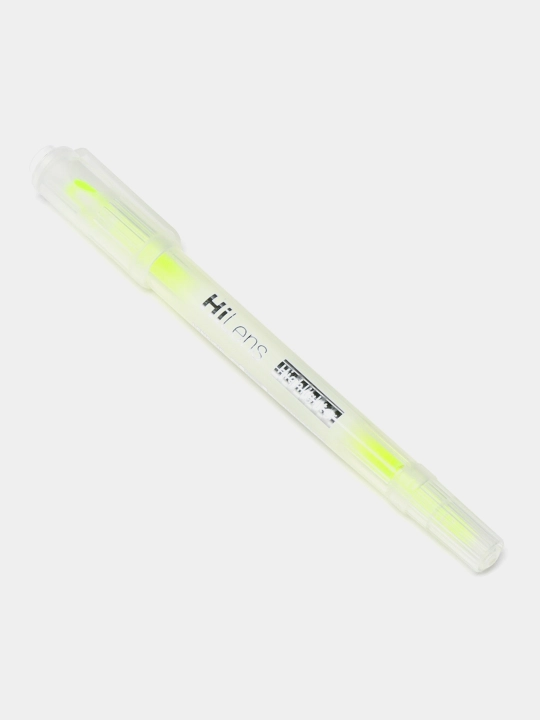 Текстовыделитель Hatber Hi-Lens, двухсторонний, 1 мм/5 мм, желтый, HL060857