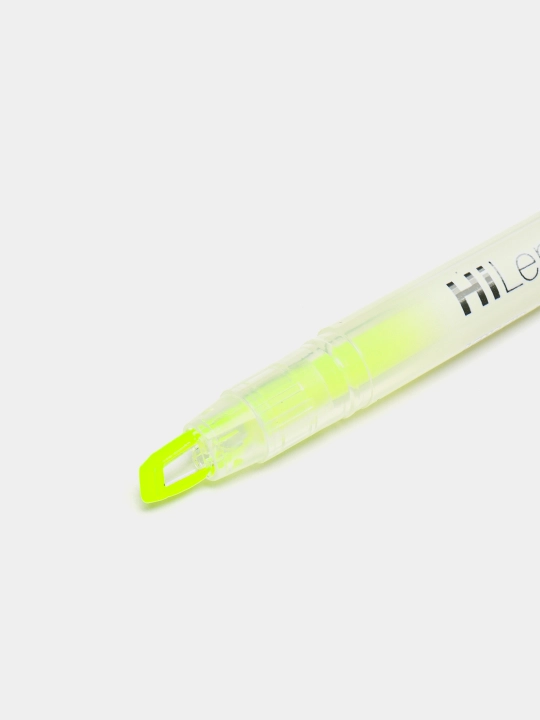 Текстовыделитель Hatber Hi-Lens, двухсторонний, 1 мм/5 мм, желтый, HL060857