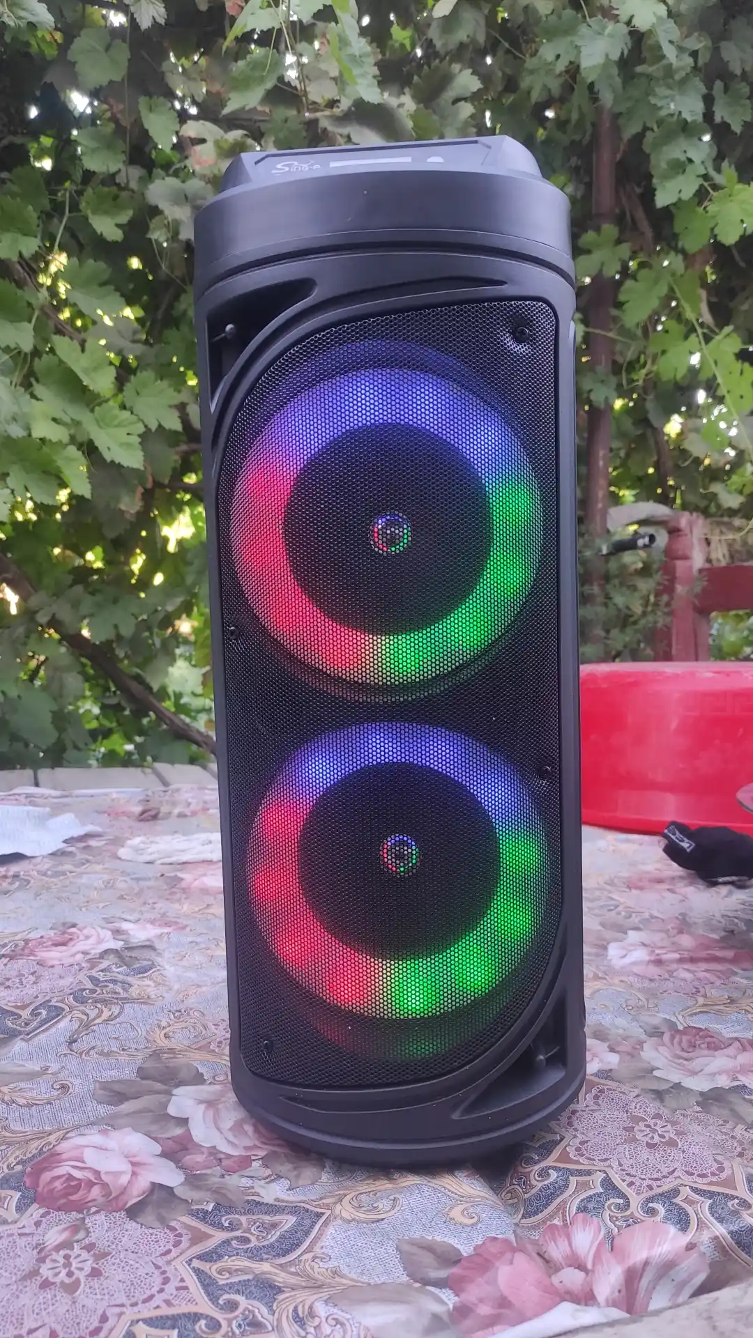 Караоке колонка ZQS6212 Bluetooth, 51 см, с микрофоном, световым эффектом RGB