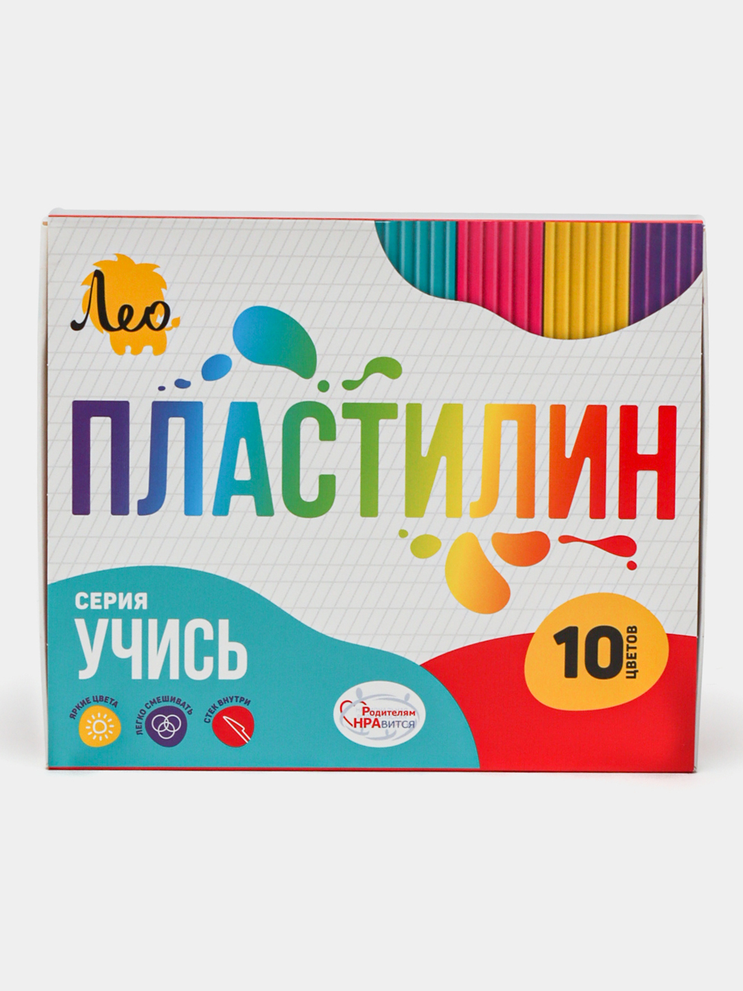 Пластилин для детей Лео Учись, классический, 10 цветов, 200 г купить по ...