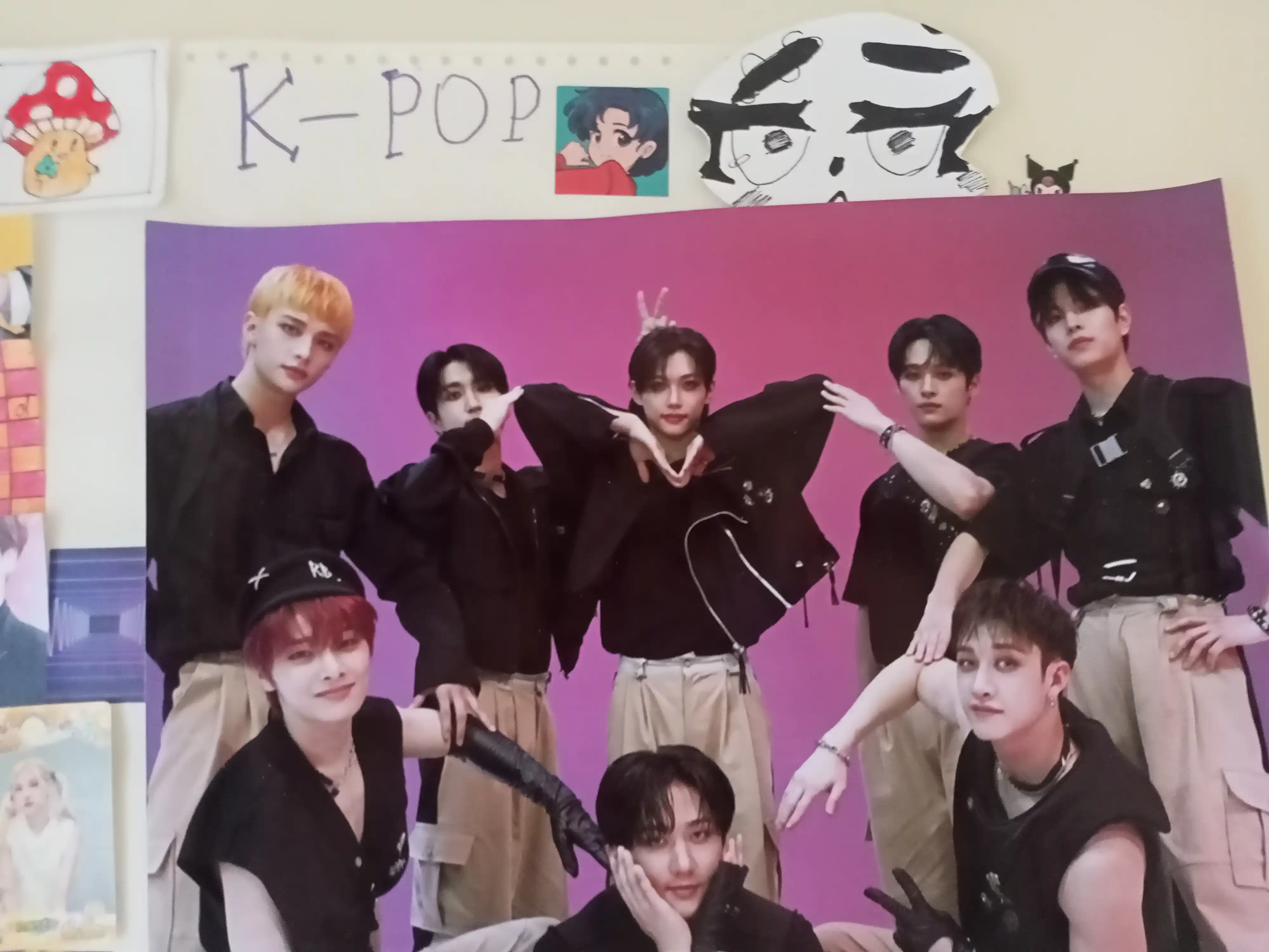 Bilan plakat k-pop guruhi Stray kids, musiqiy guruh Stray Kids, A3 plakatlar
