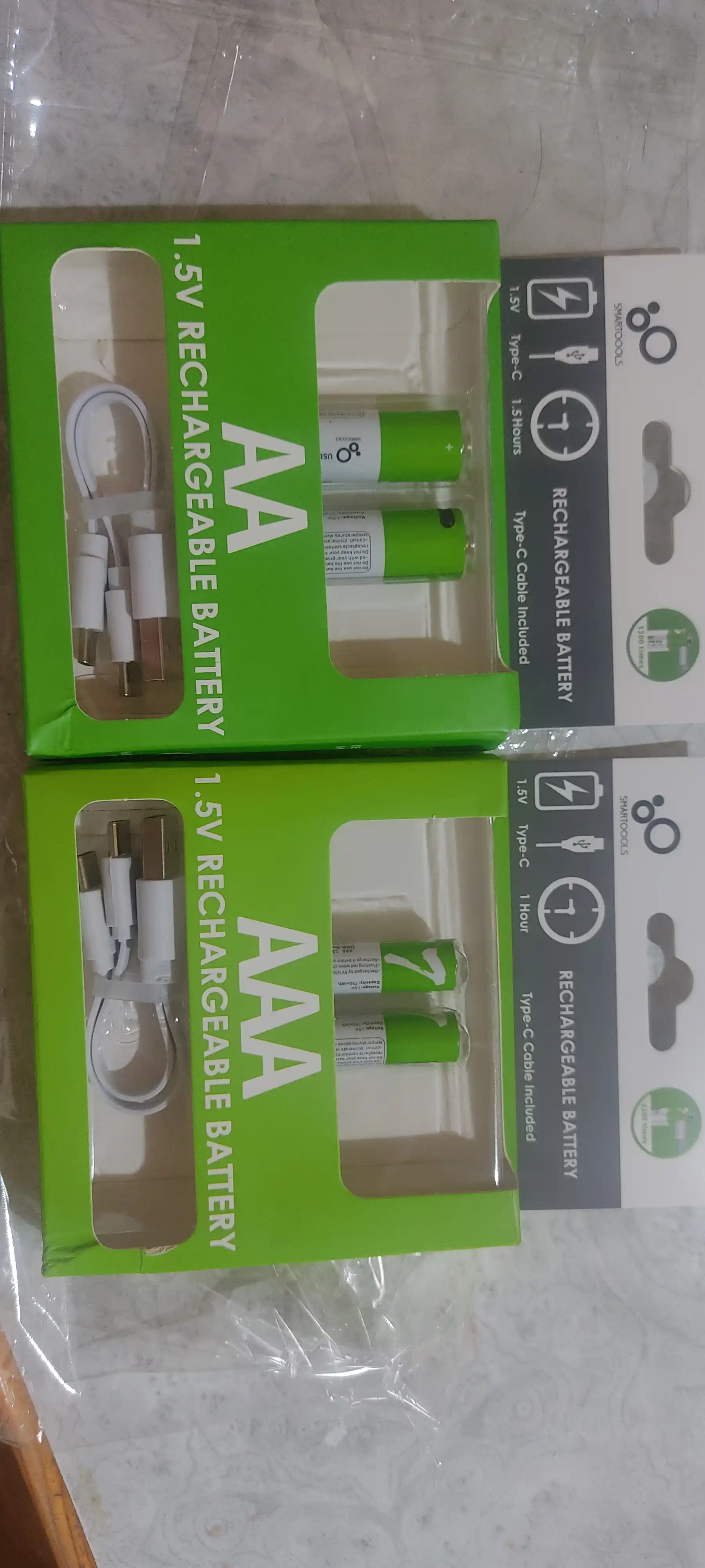 Qayta zaryadlanuvchi batareyalar AA/AAA, USB zaryadlovchi Type-C