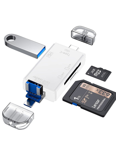 Картридер, USB, Micro SD, OTG, Type-C, Flash, чип