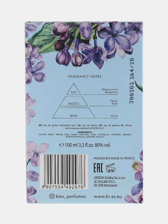 Parfyumlangan suv BI-ES Blossom Hills, 100 ml