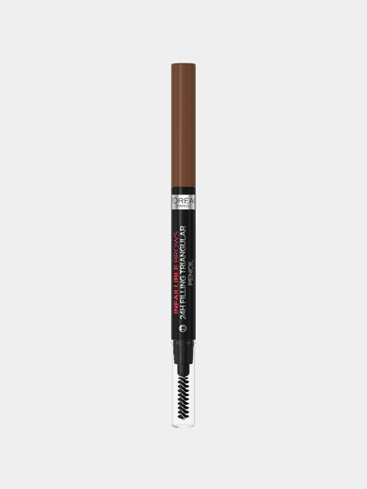 L’Oreal Paris INFAILLIBLE Qoshlar uchun uchburchak qalam, 5.0 tusli, jigarrang